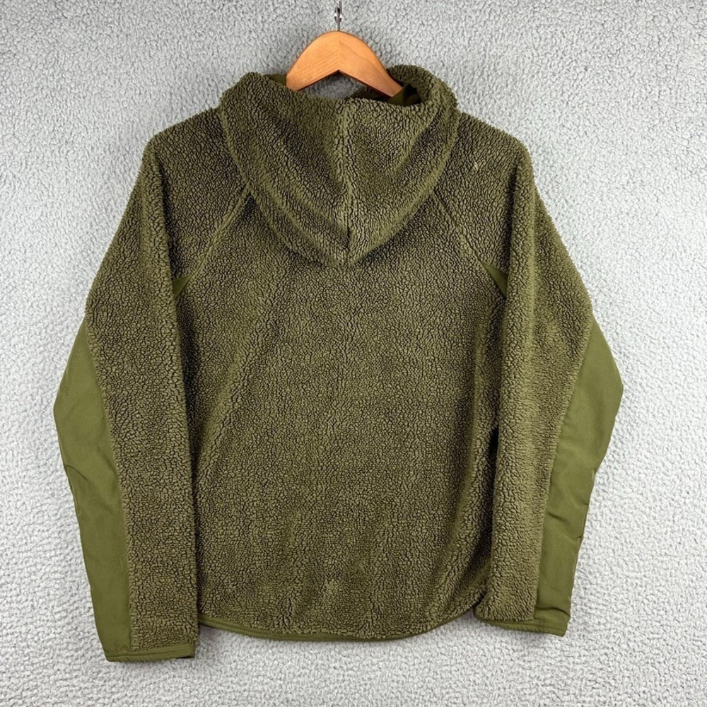 Nike Womens Small Sherpa Thermal Hoodie AR7404 395 Olive Green Standard Fit - Picture 5 of 12